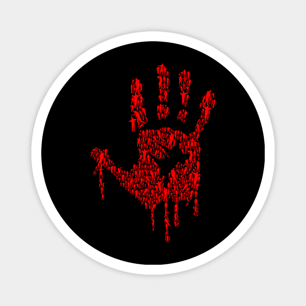 Zombie Hand Magnet by WMKDesign